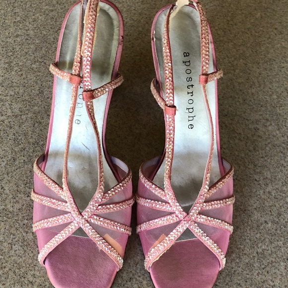 Apostrophe Pink Strappy Heels - Picture 7 of 7